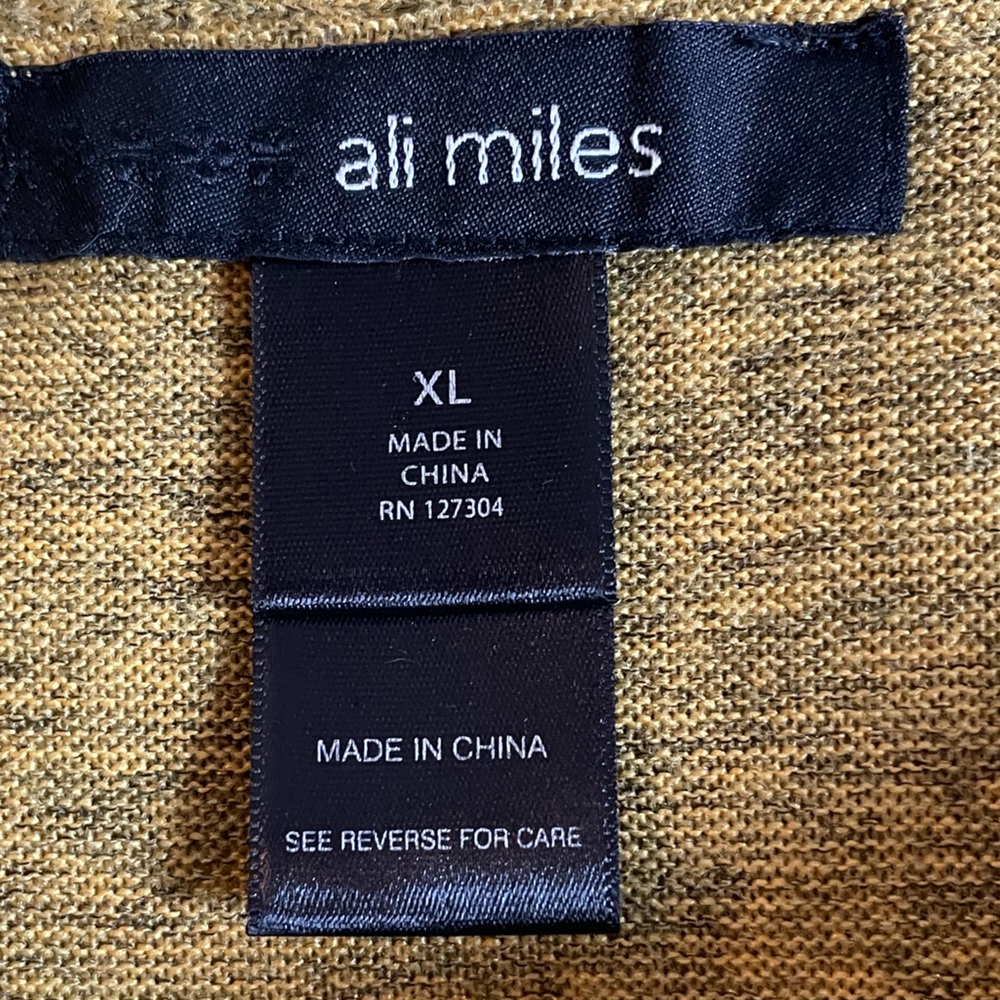 ALI MILES XL Cowl Neck Sweater with Elegant Ruching - Picture 9 of 11